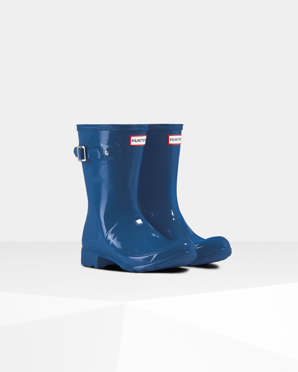 Hunter Mujer Original Tour Foldable Gloss - Botas de Lluvia Azules - 907-BCZOGL